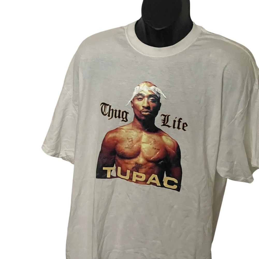 White Tupac Graphic T-Shirt
